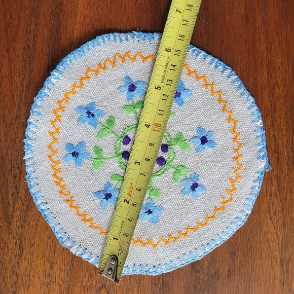 Colourful Embroidered Trivet/Coasters Set - Picture 6 of 15